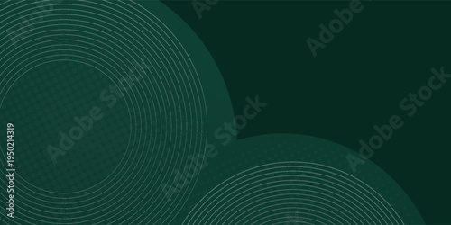 Natural geometric abstract background design and there are excellent and premium circles in forest green color with grainy texture.01