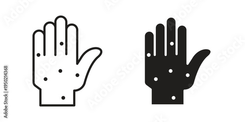 Rash hand icon symbol vector elements for infographic web. EPS10