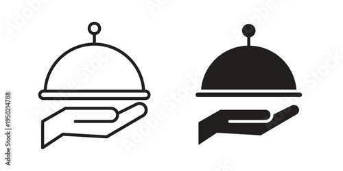 Restaurant Tray icon symbol vector elements for infographic web. EPS10