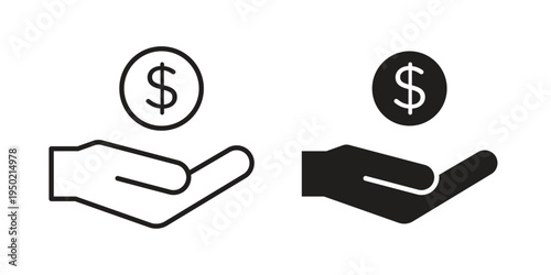 Revenue icon symbol vector elements for infographic web. EPS10