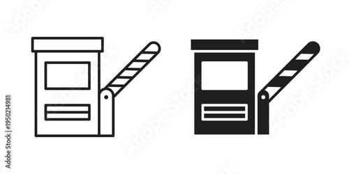 Road toll icon symbol vector elements for infographic web. EPS10