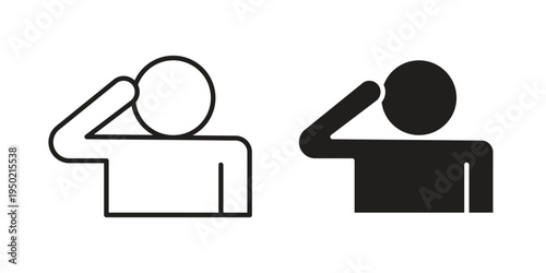 Salute icon symbol vector elements for infographic web. EPS10