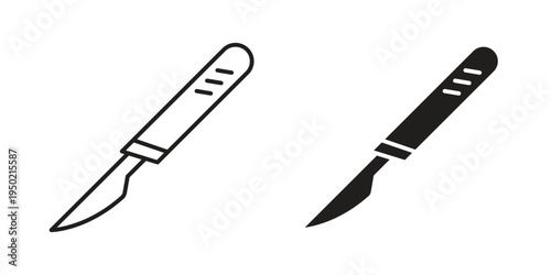 Scalpel icon symbol vector elements for infographic web. EPS10