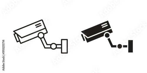 Security camera icon symbol vector elements for infographic web. EPS10