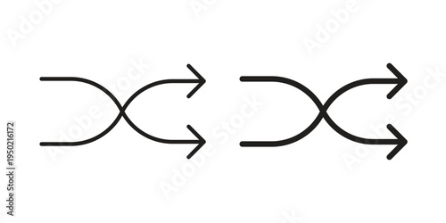 Shuffle icon symbol vector elements for infographic web. EPS10