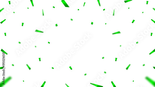 Green Confetti Celebration Abstract Background, Falling Green Confetti Festive Party Background, Minimal White Background With Green Confetti Motion, Abstract Green Confetti Celebration Overlay Backgr