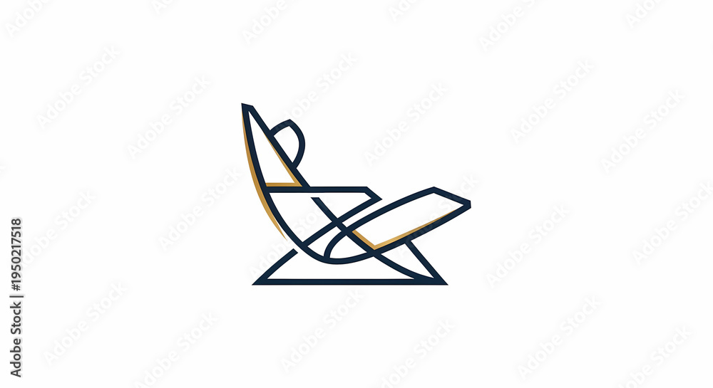 Fototapeta premium Modern minimalist chair design concept.