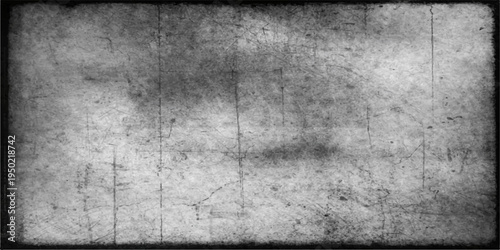 Grunge film textured background with gray concrete frame