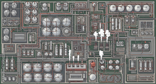 Complex Control Panel - A Detailed View of Gauges and Switches.