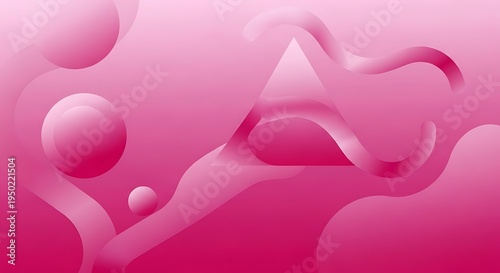 Abstract background composition featuring gradient pink shades and flowing geometric shapes