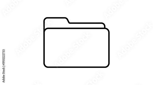  File folder icon with tab representing document storage and organization.