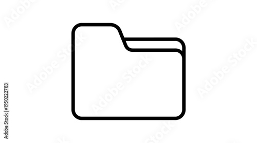  File folder icon with tab representing document storage and organization.