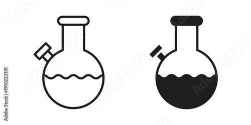 Bong icon line vector illustration in solid color design