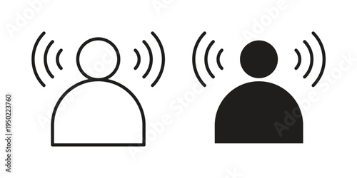 Brand awareness icon line vector illustration in solid color design