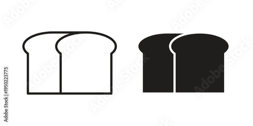 Bread loaf icon line vector illustration in solid color design