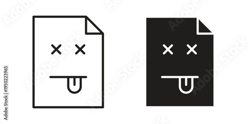 Broken Image icon line vector illustration in solid color design