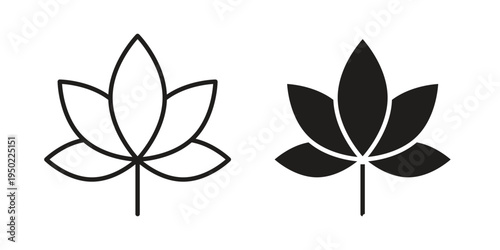 Cannabis icon line vector illustration in solid color design
