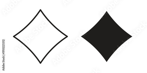 Card-diamond icon line vector illustration in solid color design