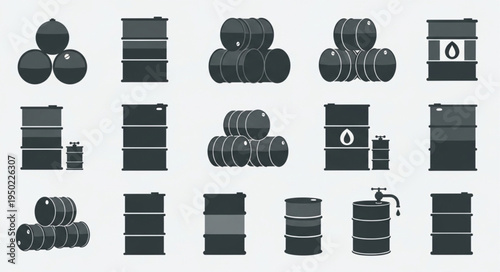 Oil Drums Collection - Industrial Storage and Transportation.