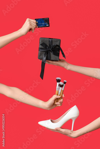 Female hands with credit ca...