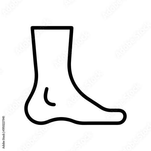 Принти на полотні Human Foot Outline Icon