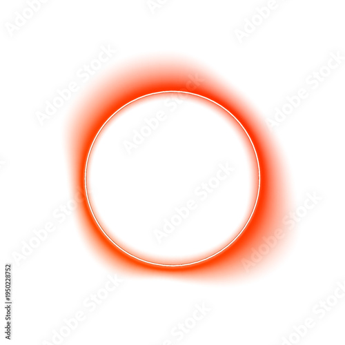 Abstract glowing ring with colorful gradient light creates futuristic energy aura. Soft shadows and blur make smooth floating effect. Modern sci-fi PNG element.