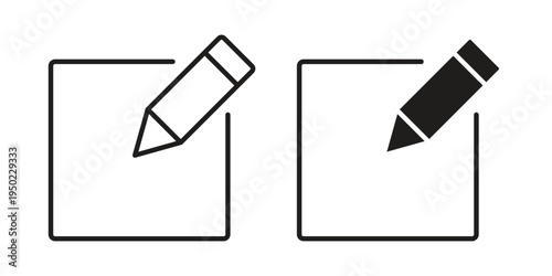 Edit icon line vector illustration in solid color design