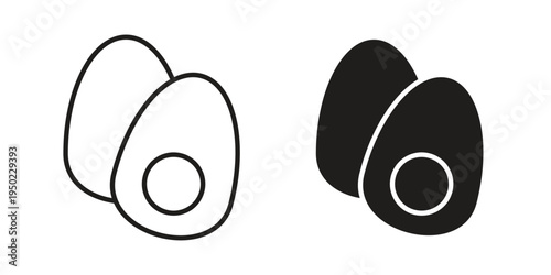 Egg icon line vector illustration in solid color design