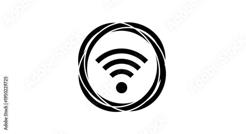 Black and white 3D vector illustration of a golf ball and a microphone icon button sign for wireless internet technology and music sound communication connection
