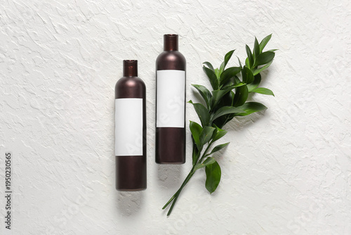 Composition with bottles of...