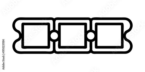 Photo booth frame illustration in a minimalist style