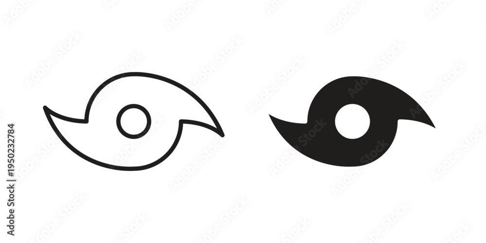 Fototapeta premium Hurricane icon line vector illustration in solid color design
