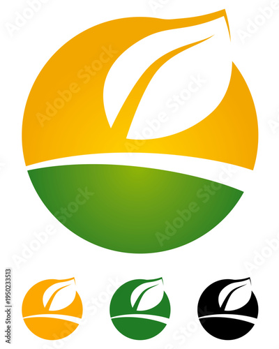 logo paysagiste jardinier paysage agriculture agriculteur céréales bio biologique
