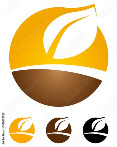 logo paysagiste jardinier paysage agriculture agriculteur céréales bio biologique