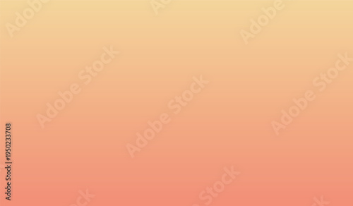 Minimal summer background in flat design vector style, warm yellow to orange gradient sky