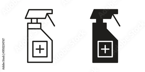 medical pump spray icon line vector illustration in solid color design