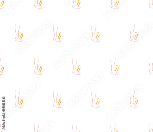 Feet Odour Icon Seamless Pattern Y_2510002