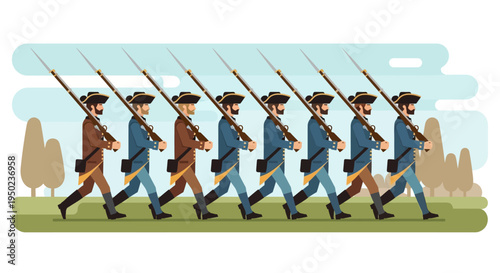 Patriots march on a historic day with pride and honor in uniform