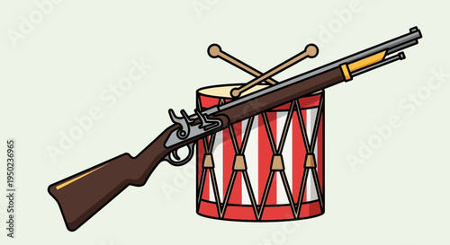 Patriots celebrate Independence Day with drum and rifle