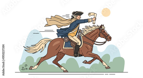 Patriots celebrate Independence Day with horseback rider on a sunny day