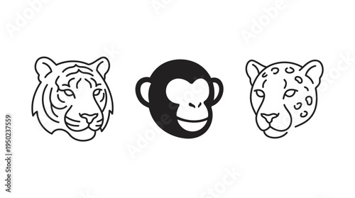 Three Animal Head Logos