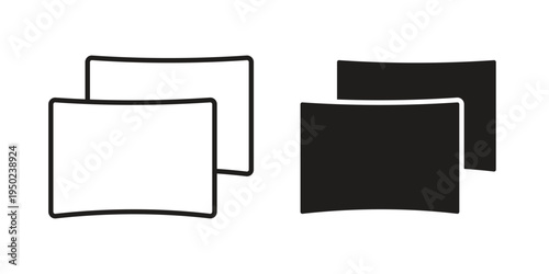 Pillow icon line vector illustration in solid color design