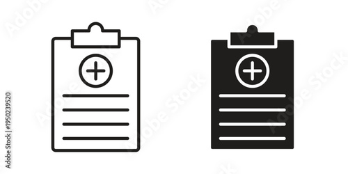 Prescription icon line vector illustration in solid color design