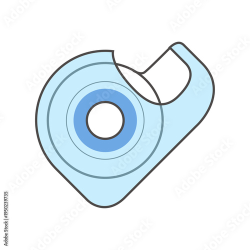 Tape Dispenser Office Stationery Tool Illustration