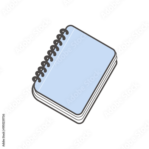 Spiral Notebook Stationery Illustration for School and Office