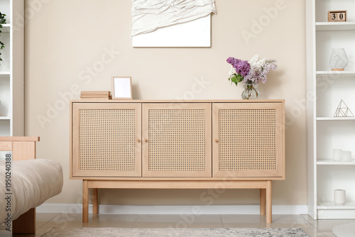 Wooden chest of drawers wit...