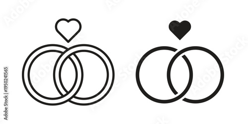 Ring icon line vector illustration in solid color design