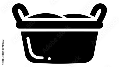 Fabric storage basket icon