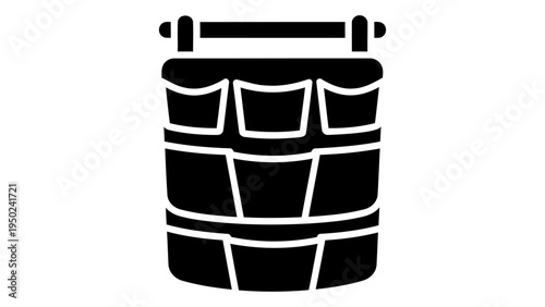 Hanging bathroom organizer icon vector illustration