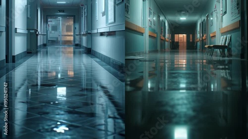 Empty Hospital Corridor